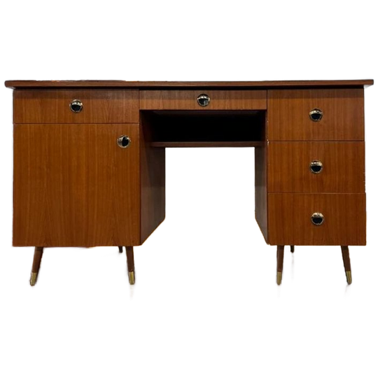Vintage Houten Bureau Jaren 50 1