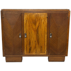 Art Deco Dressoir Kast Jaren 30 Met Marmeren Blad Design thumbnail 1