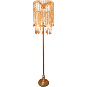 Vintage Murano Vloerlamp Goud Kleurige Pegels Staande Kroonluchter