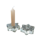 2 Glazen Kandelaars Ster thumbnail 1