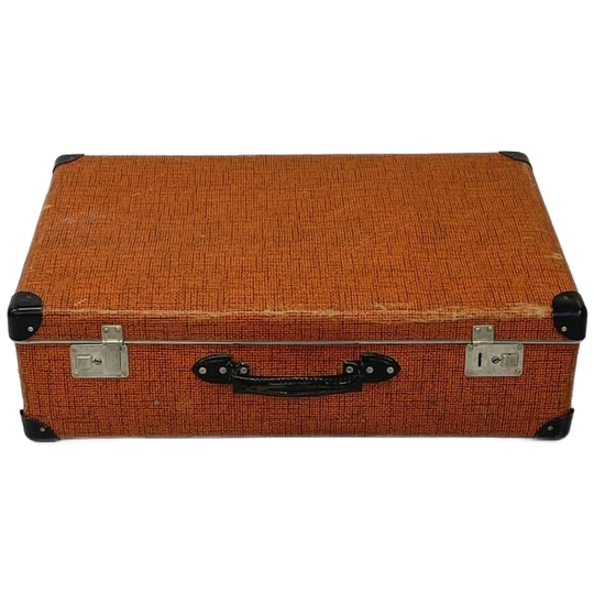 Vintage Koffer Brocante Oranje-bruin 1