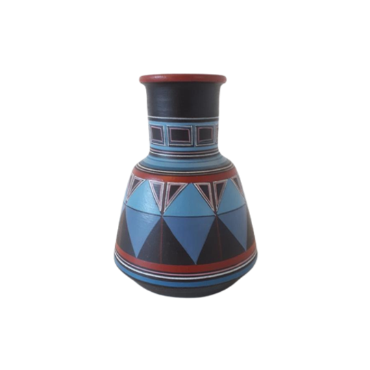 * Keramiek Vaasje Beschilderd Met Hantekening West Germany 1