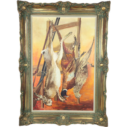 Groot Schilderij - Jacht Trofeeën 1