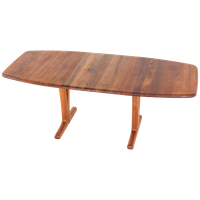 Holstebro Massief Teak Deens Ovalen Eettafel 1x Verlengbaar Vintage