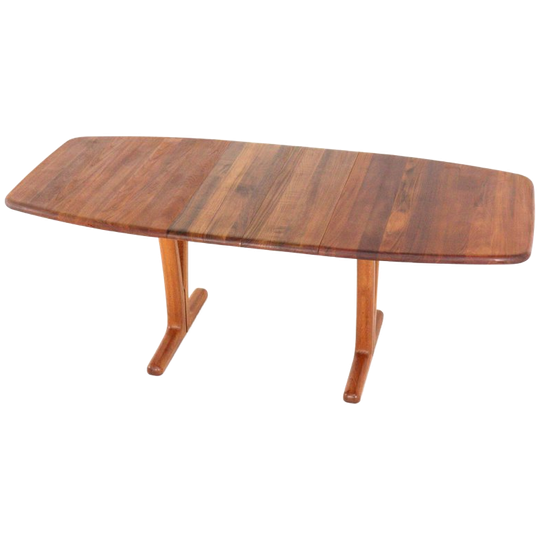 Holstebro Massief Teak Deens Ovalen Eettafel 1x Verlengbaar Vintage 1