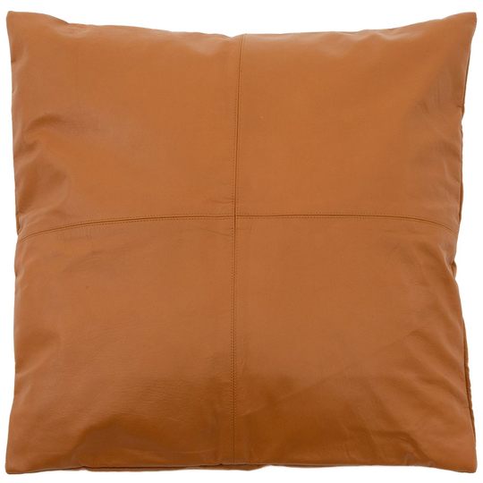 Bazar Bizar | De Four Panel Leather Kussenhoes - Camel - 60x60 1