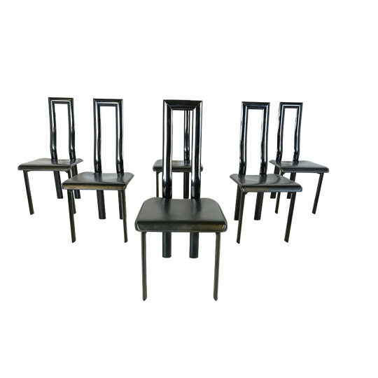Italian Model Regia Dining Chairs By Antonello Mosca For Ycami, 1980s, 1