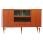 Danish Design Highboard Buffet Cabinet Made Of Teak, 1960S thumbnail 1