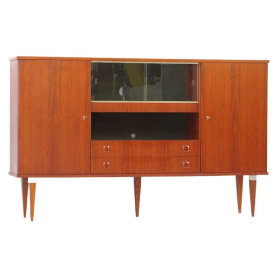 Vintage Highboard Buffetkast Dressoir In Teak, 1960s 1