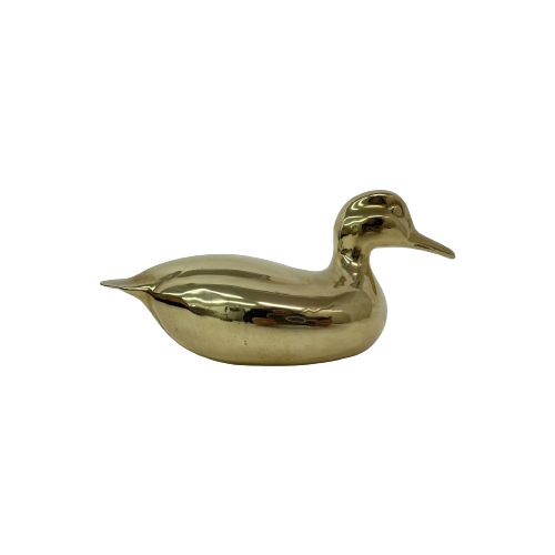 Mid Century Brass Duck Sculpture 1970’S