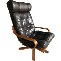 Vintage Deense Fauteuil Leer