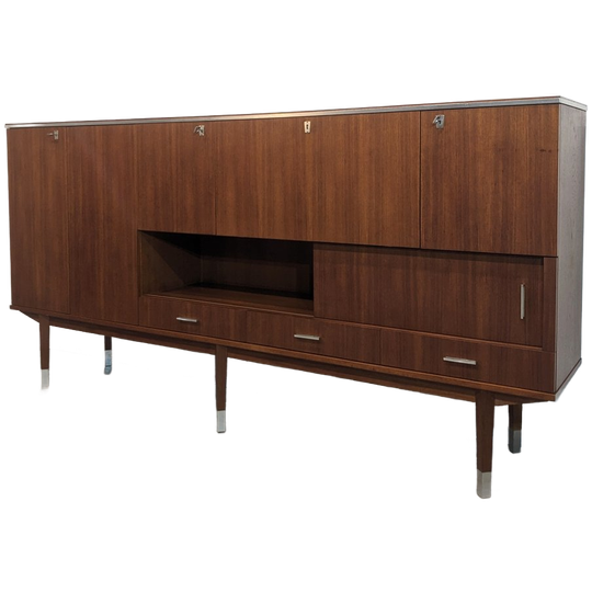 Xl Vintage Scandinavian Highboard 1