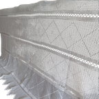 Vintage Sprei. Handwerk Gehaakt. Katoen. 210cmx 190cm. thumbnail 1
