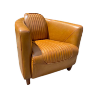 Aviator Fauteuil Cognac Bruin Piloten Stoel Leer