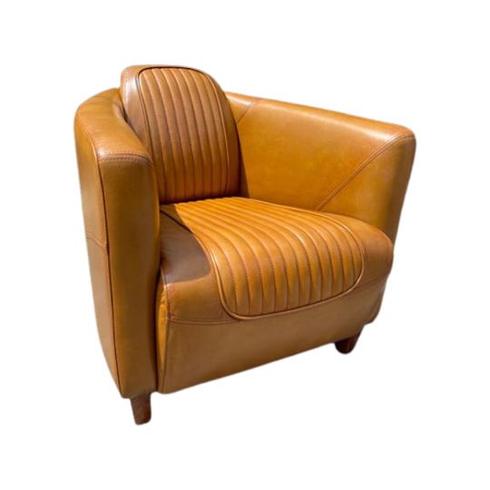 Aviator Fauteuil Cognac Bruin Piloten Stoel Leer 1