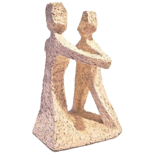 Vintage Beeld Klei Beeld Dansend Door Het Leven 1