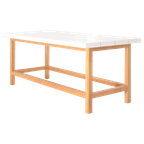 Solidesk Werkbank, Wit Blad, 239 X 109.5 Cm, Vast Onderstel thumbnail 1
