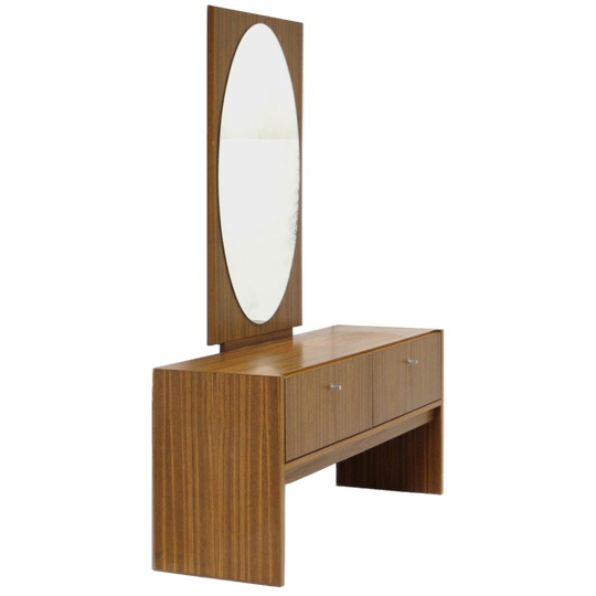 Vintage Mid Century Kaptafel Met Spiegel, Jaren 70 1