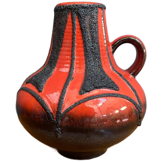 Fat Lava Vase By Fohr West Gemany Model 411-16 1