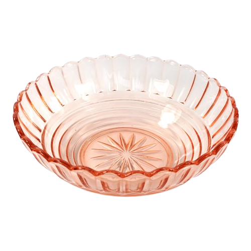 Vintage Roze Schaal Glas