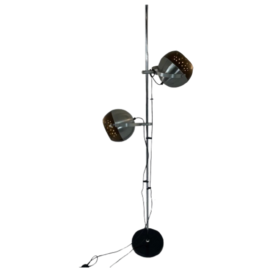 Dijkstra - Rare Model - Space Age Design / Mcm Floor Lamp With Two Shades 1
