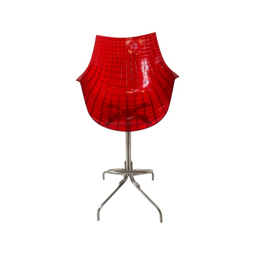 Christophe Pillet - Driade - Meridiana - Hard Plastic Design Bar Stool On Four-Legged Base - Bar