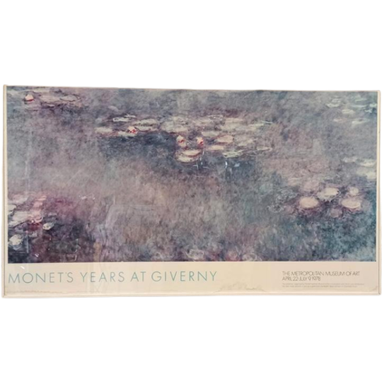 Vintage 1978 Monet Exhibition Poster, The Met Museum, Ny 1