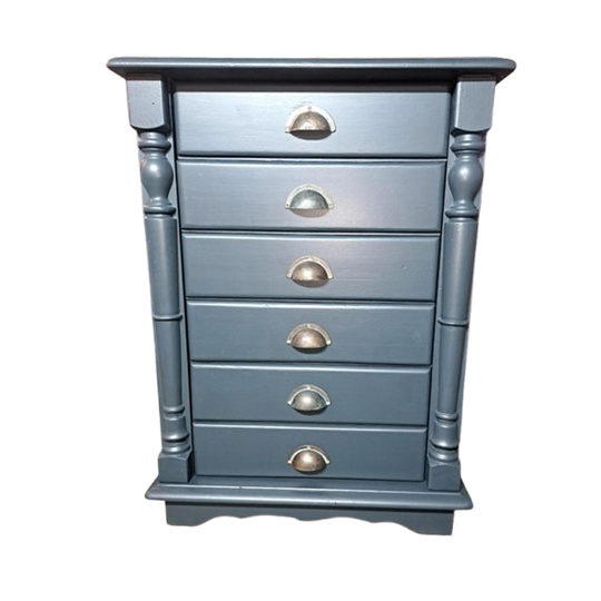 Grijze Grenen Ladekast Met 6 Lades 1