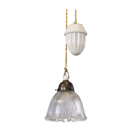 Antieke Art Deco Hanglamp / Pendellamp