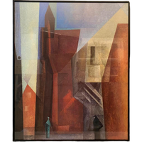 Art-Print Town Gate Van Lyonel Feininger In Lijst