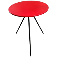 Vintage Tripod Tafeltje, Bijzettafel, Rood, 1980'S, Memphis Stijl