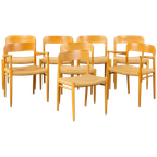 Set Van 8 Van Niels Otto Møller Stoelen (modellen 75 En 56) thumbnail 1