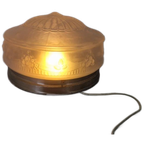 Grote Glazen Vintage Plafondlamp Handgeblazen. thumbnail 1