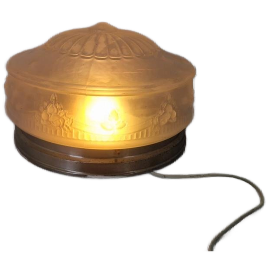Grote Glazen Vintage Plafondlamp Handgeblazen. 1
