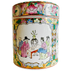 Vintage Chinese Handgeschilderde Theebus Porselein Pastel 1960’s thumbnail 1