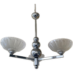 Lamp Hanglamp Art Deco 1930 Verchroomd Frans thumbnail 1