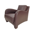 Fauteuil Musa Design Leer Modern Lounge Chair Leder Italië thumbnail 1