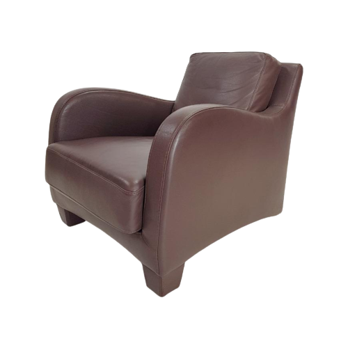 Fauteuil Musa Design Leer Modern Lounge Chair Leder Italië