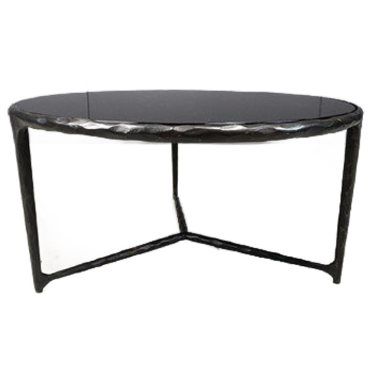 Vintage Brutalist Sculpted Steel Coffee Table, 1970s 1
