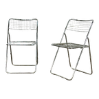 Set Van Twee Chroom Kleurige Klapstoelen Door Niels Gammelgaard Voor Ikea thumbnail 1