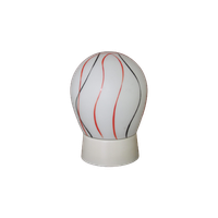 Plafondlamp ‘zwart-rode Lijnen’