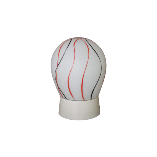 Plafondlamp ‘zwart-rode Lijnen’ 1