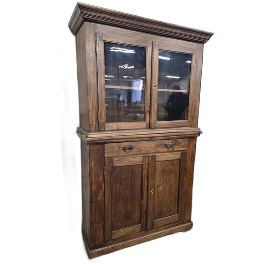 Vintage Houten Vitrinekast / Buffetkast / Kast 1