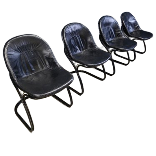 Gastone Rinaldi 'pascale' Dining Chairs, 1970s - Set Of 4 1