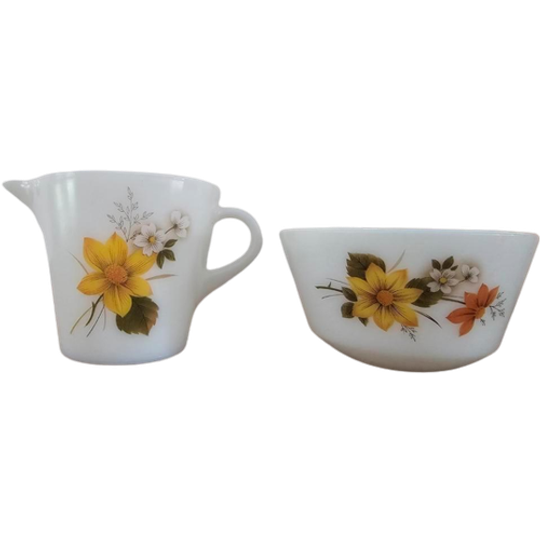 Pyrex Autumn Glory Suiker En Melkkannetje 1