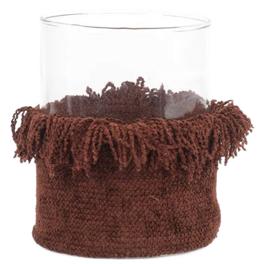 Bazar Bizar | De Oh My Gee Kaarsenhouder - Bordeaux Velvet - L 1