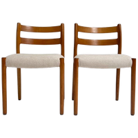 Set Gestoffeerde Model 84 Stoelen Van Niels Otto Møller