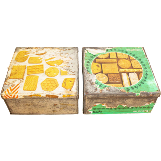 2 Vintage Verkade Winkel Blikken 1