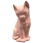 Pastel Roze Mat Keramiek Kat 80'S thumbnail 1