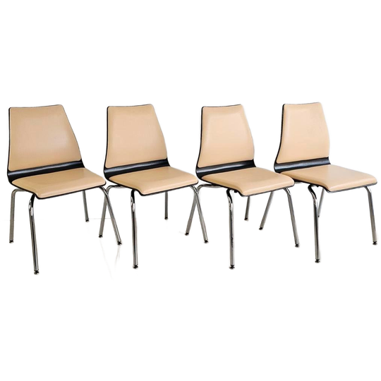 Vier 4 Eetkamerstoelen Stoelen Pagholz Van Sedus Stoll 1